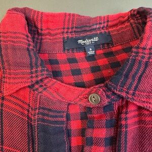 Madewell Red and Black Plaid Shirt
